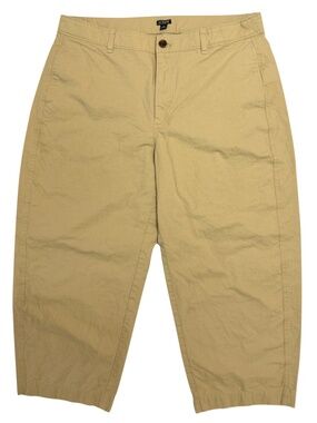 J. Crew Barrel Leg Crop Pants in Khaki Size 32